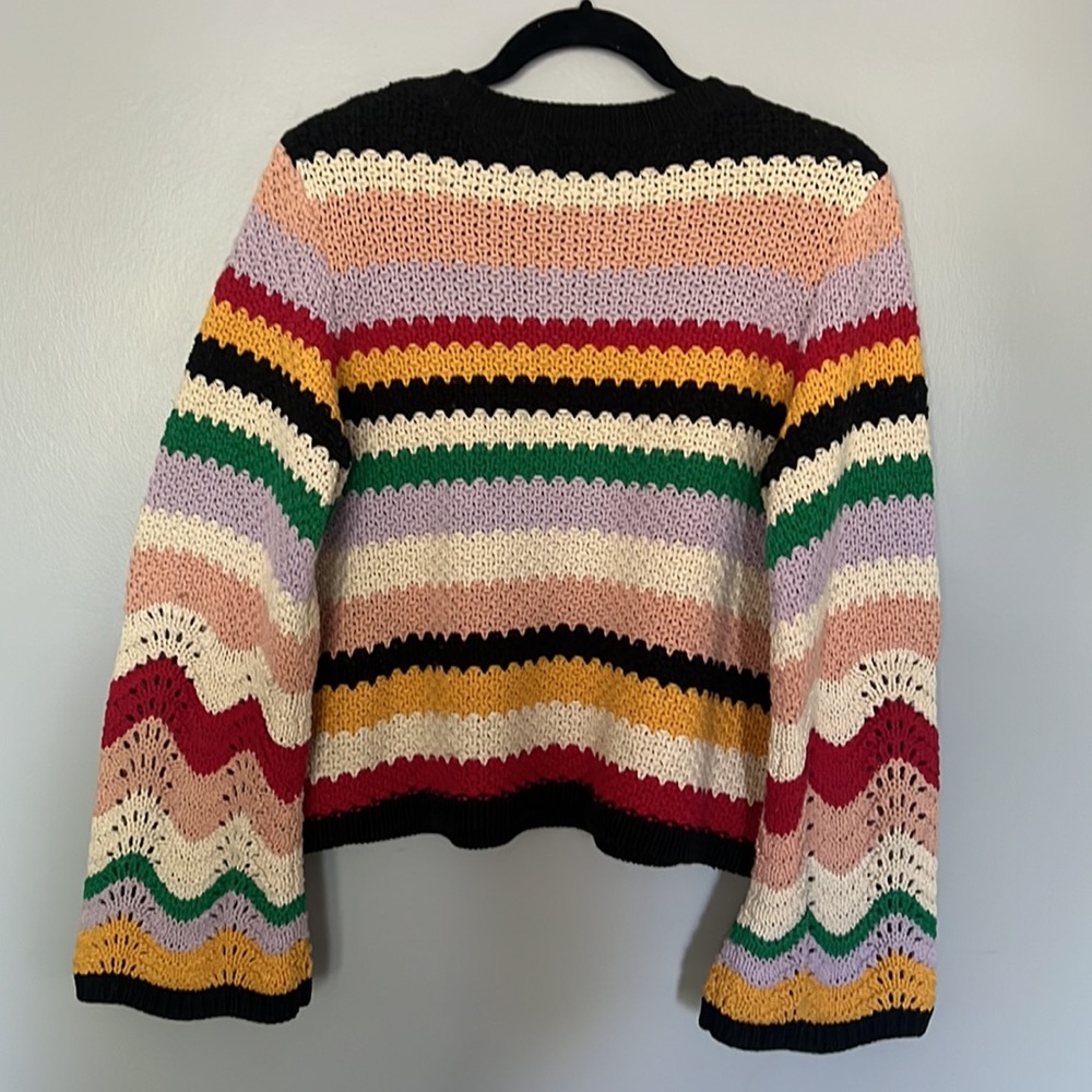 alice + olivia crocheted sweater, sz L - Picture 5 of 7